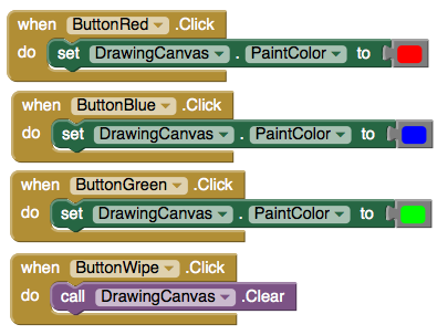 button event handler blocks